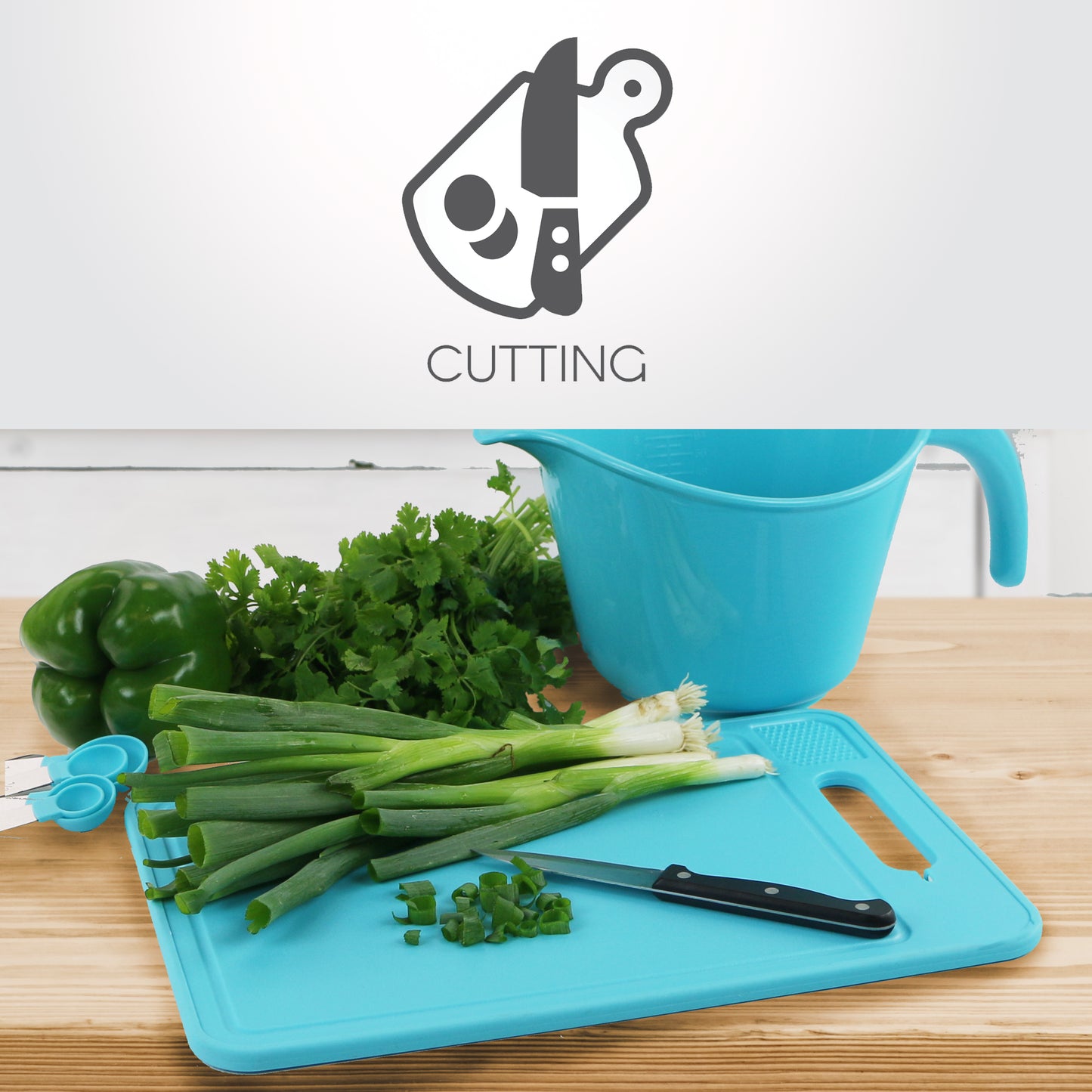 Cutting Board Defrost Tray - Turquoise