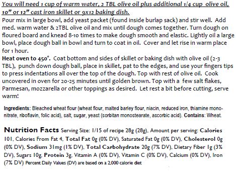 Classic Focaccia Bread Mix