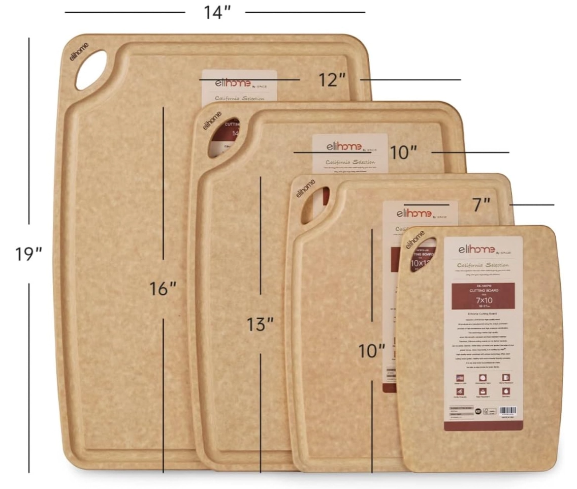 Classic Wood Fiber Cutting Board 13x10