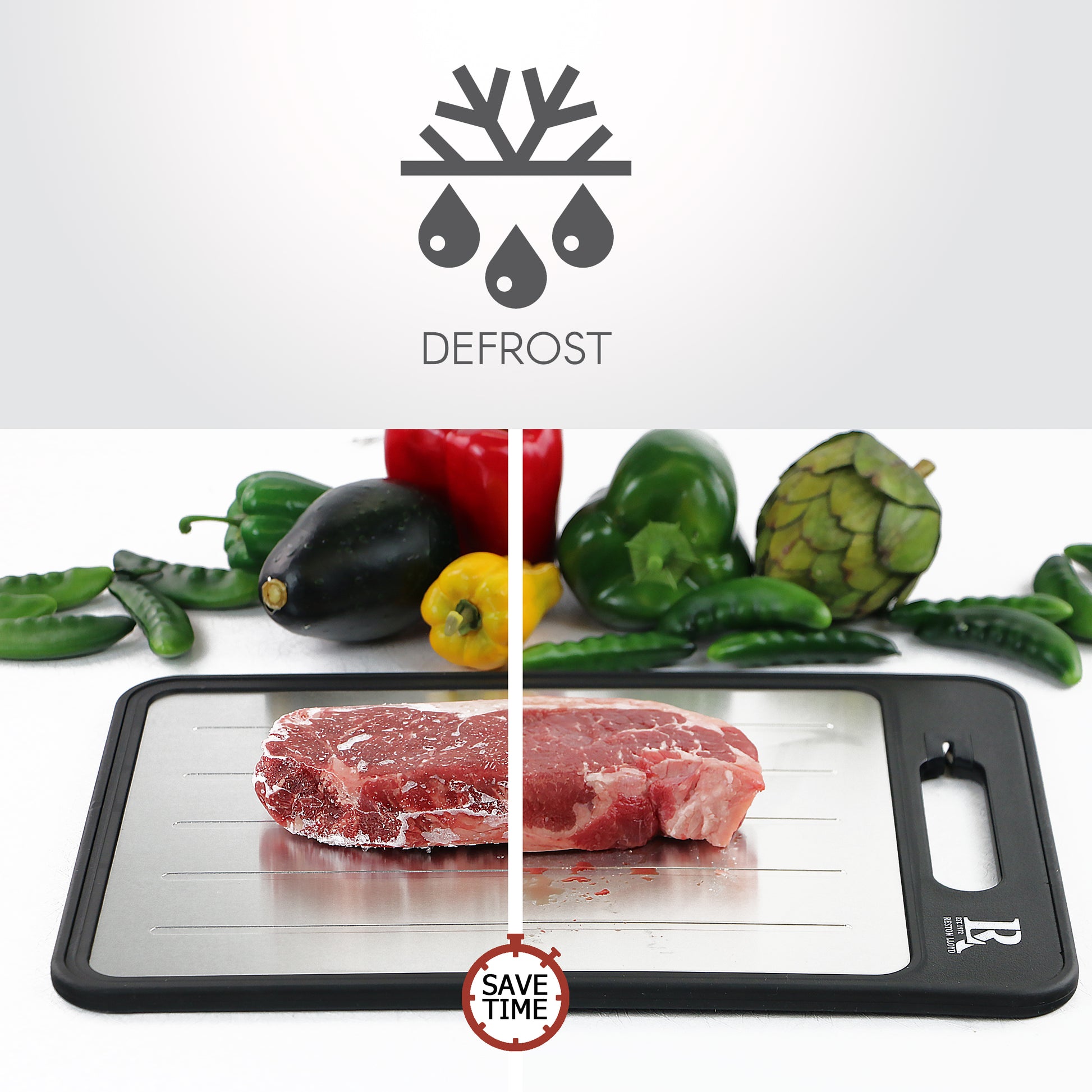 Cutting Board Defrost Tray - Lemon