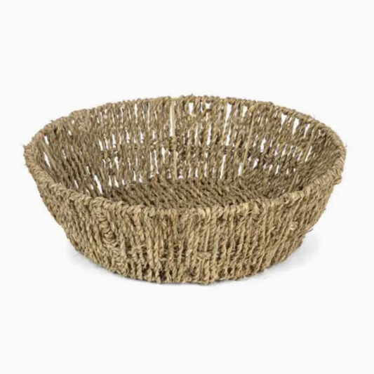 Round Seagrass Tan Basket 12"