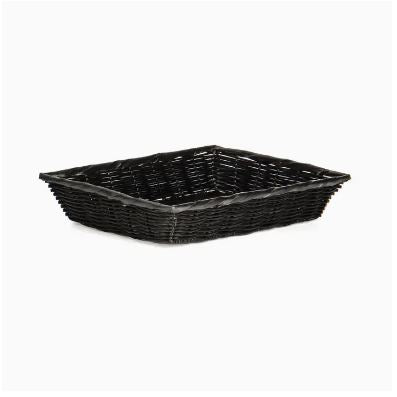 Rectangle Polyline Black Tray 14"