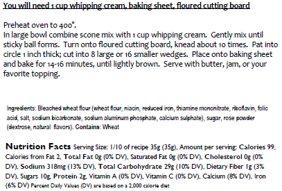Cottage Rose Scone Mix