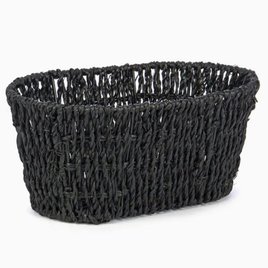Oval Seagrass Mini Shop Basket w/Handle