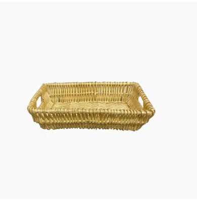 Rectangle LT Brown Woven Willow Tray 12"