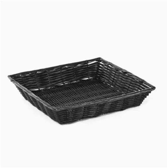 Square Polyline Black Tray 12.5"