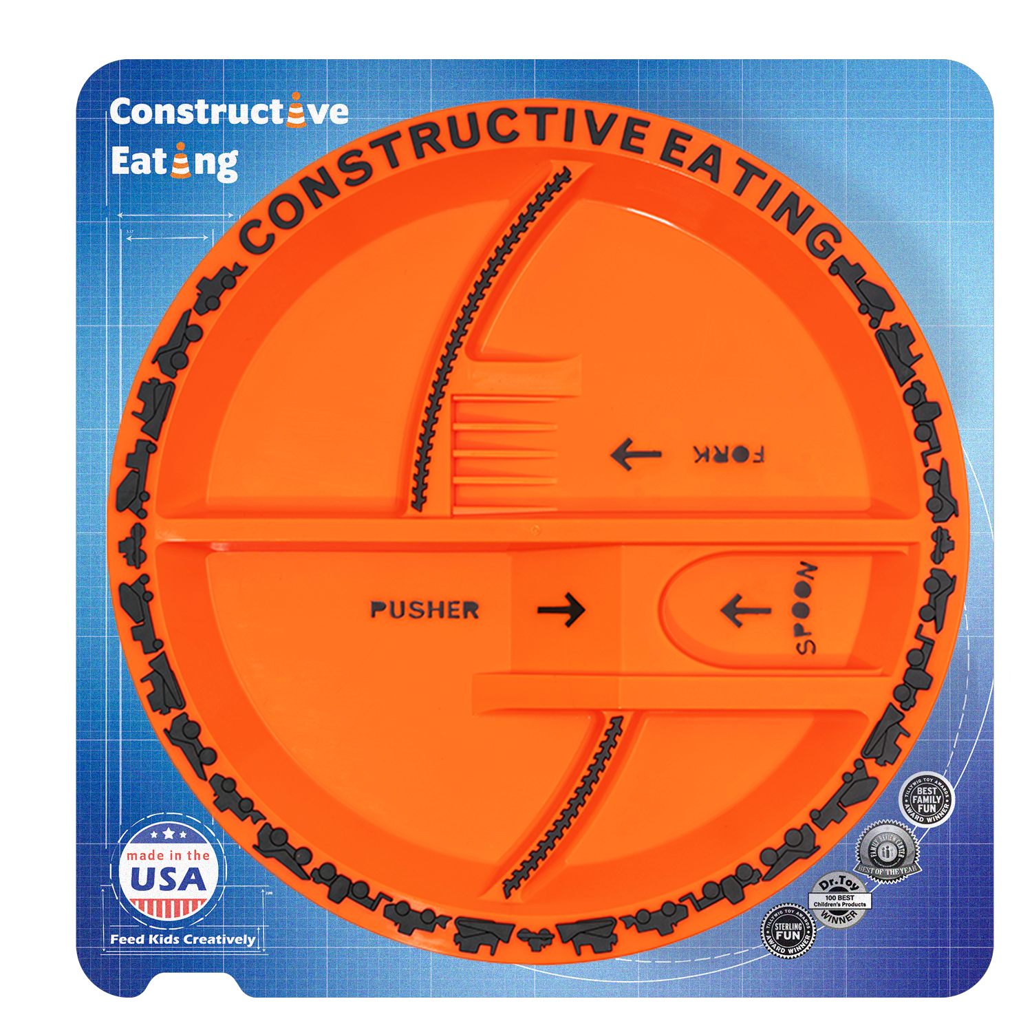Plate Construction Orange