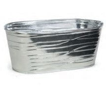 Oval Tin Tub Wavy Lines