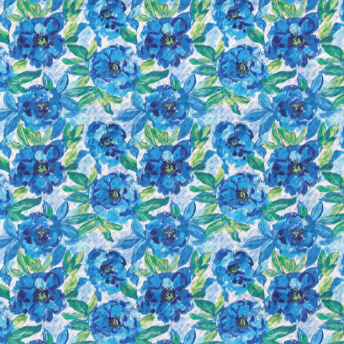 All Blue Flowers Eco Towel