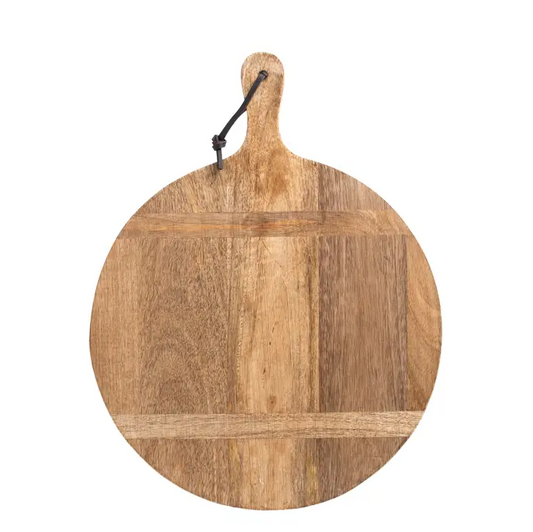 Farmhouse Wood Round Serving Board 14"