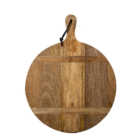 Farmhouse Wood Round Serving Board 20"