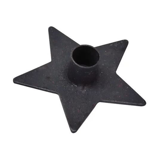 Distressed Cast Iron Star Candle Holder